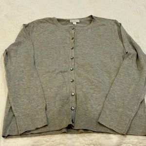 Charter Club women’s gray cardigan sweater size L NWOT
